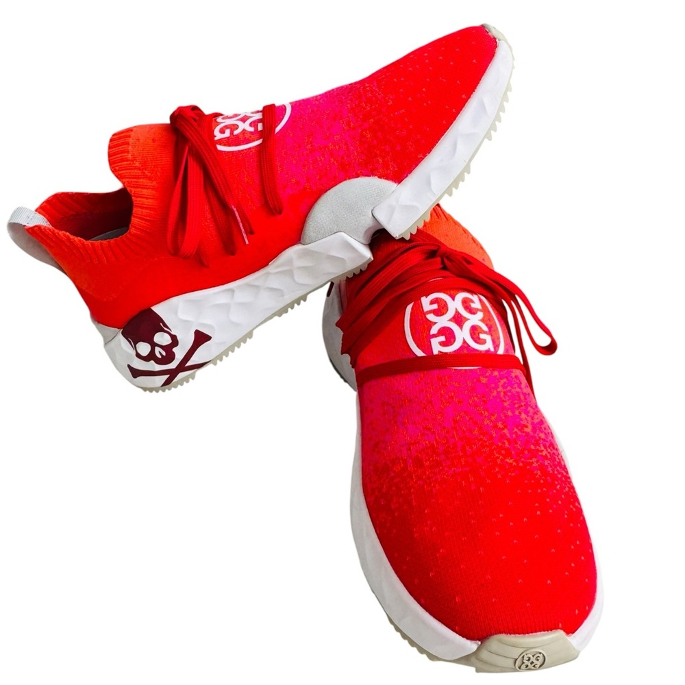G/FORE MG4+ Knit Golf Shoes Men’s Size 12 Neon Red Pink Lace Up Golf Sneakers